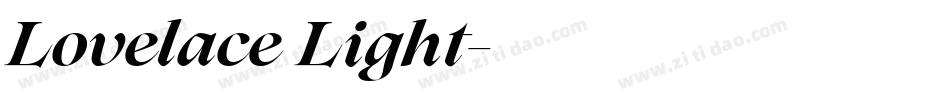 Lovelace Light字体转换